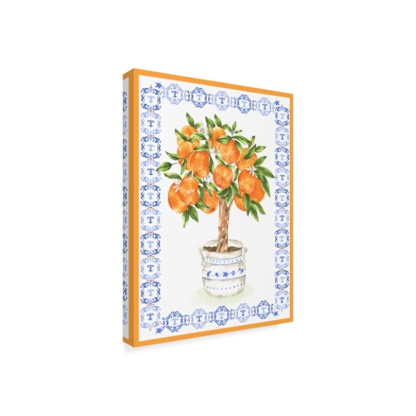 Lisa Powell Braun 'Orange Topiary' Canvas Art,24x32